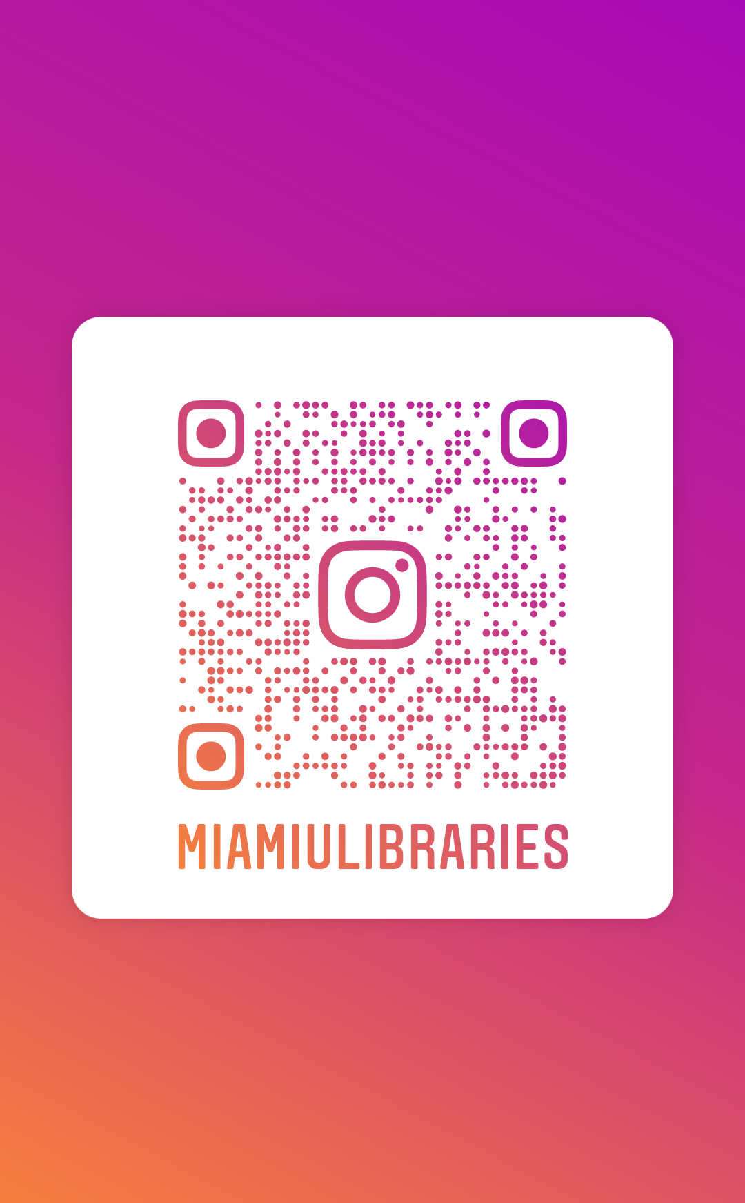 Instagram ID: miamiulibraries