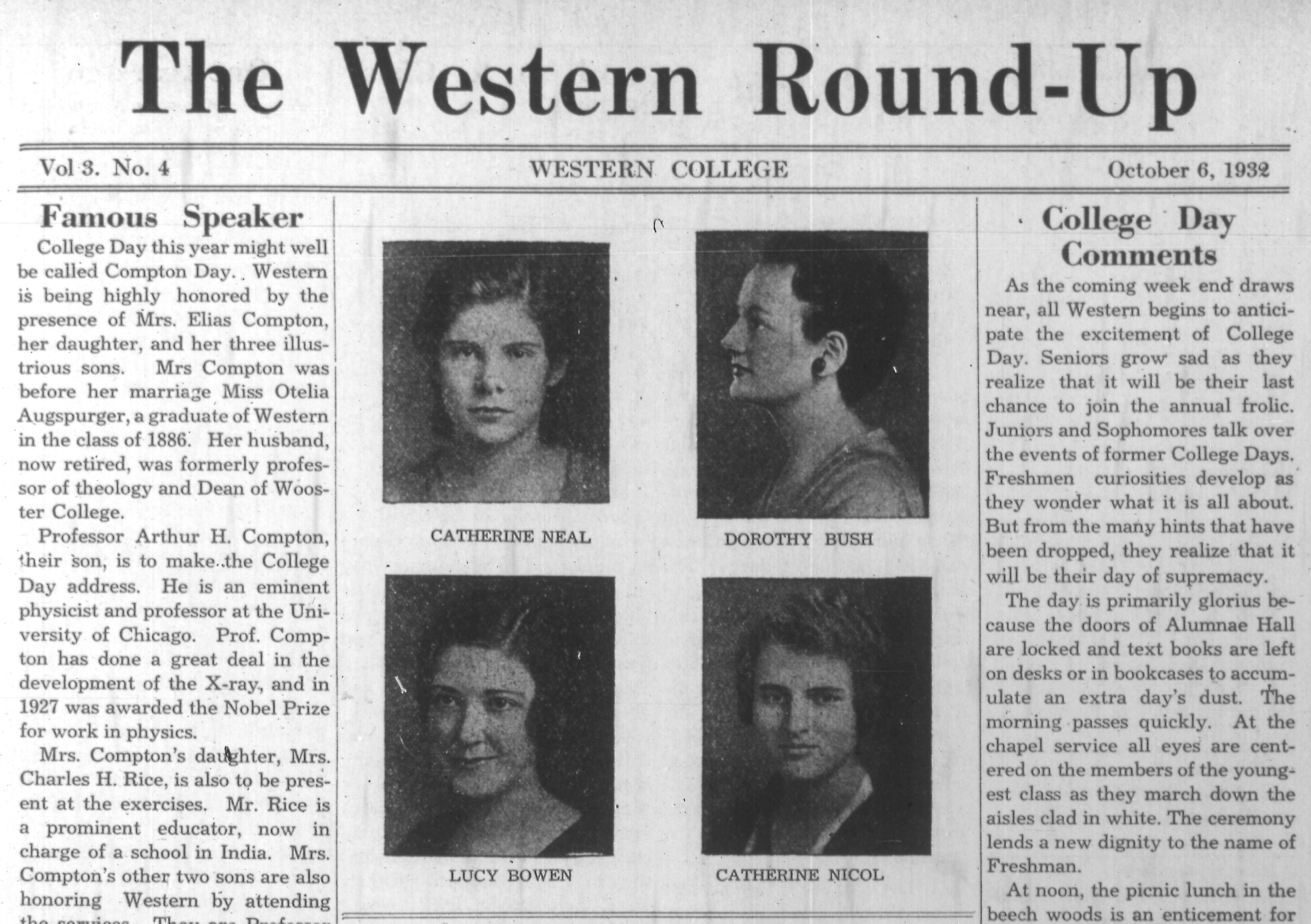 Front page of Western Round-Up newspaper
